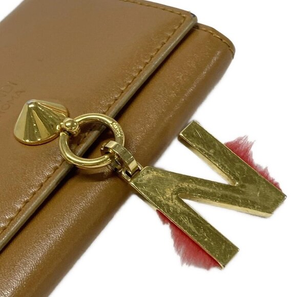 Auth FENDI - 8M0217 Brown Leather Business Card Holder - Picture 10 of 13